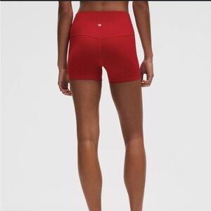 Women's Red Athletic Shorts